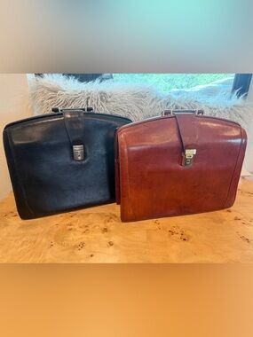 Bosca Leather Briefcase - Brown Classic Men’s Work Bag